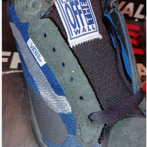 Vans Men’s 8.5/Womens 10 EVDNT Ultimate Waffle Deuce Black Blue Rare VN0A5DY78B2 - Picture 10 of 12